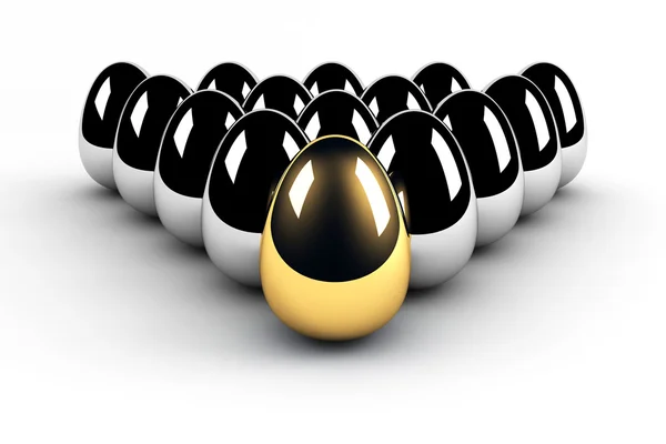 Ideazione della leadership uovo d'oro — Foto Stock