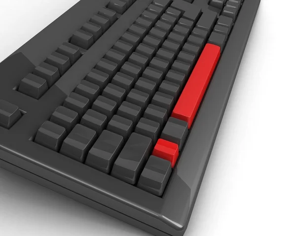 Keyboard with exclamation mark — Stock Photo, Image