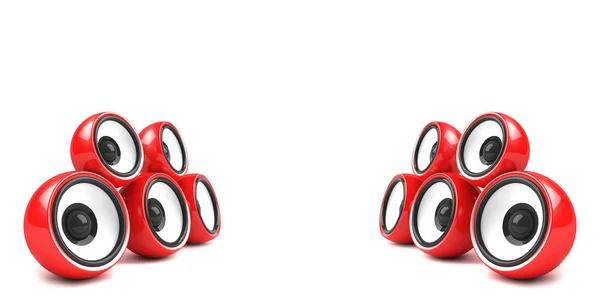 Kırmızı şık stereo sistemi — Stok fotoğraf