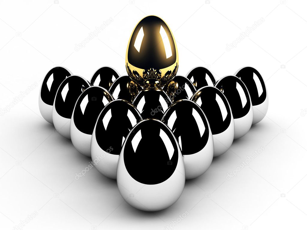 Golden egg leadership concept