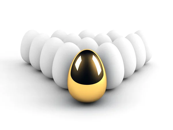 Concepto único de liderazgo de huevo — Foto de Stock