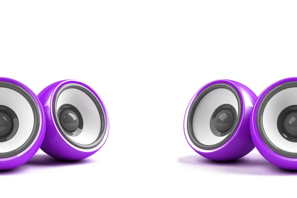 Стильная фиолетовая стереосистема — стоковое фото