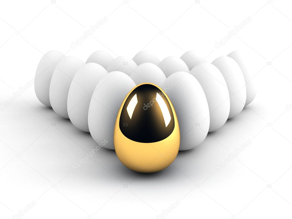 Unique egg leadership concept