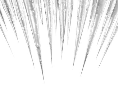 Icicles on the white centred clipart