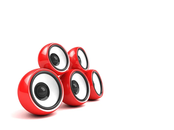 Red audio system — Stock Photo, Image
