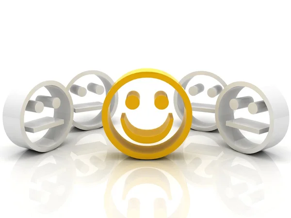 stock image Smiley in the crowd