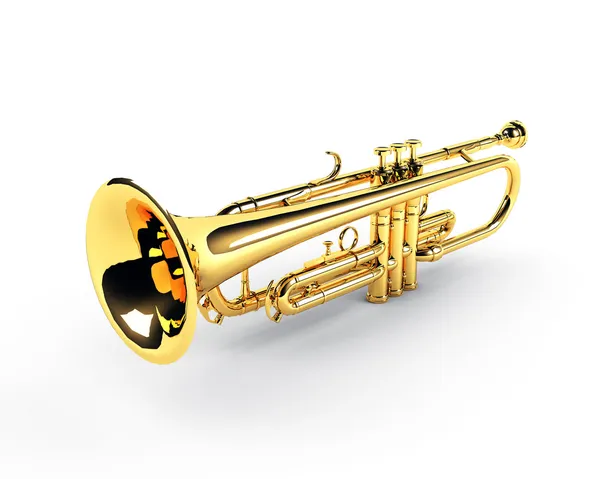 Üzerinde beyaz trompet — Stok fotoğraf