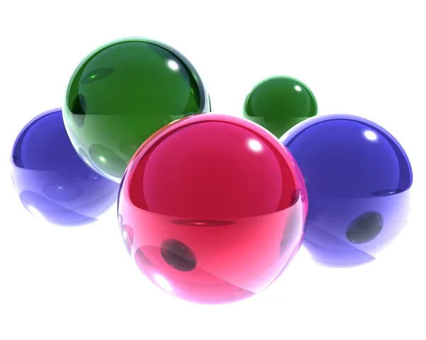 5 esferas de vidro — Fotografia de Stock