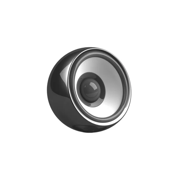 Black speaker isolated — Stock Photo, Image