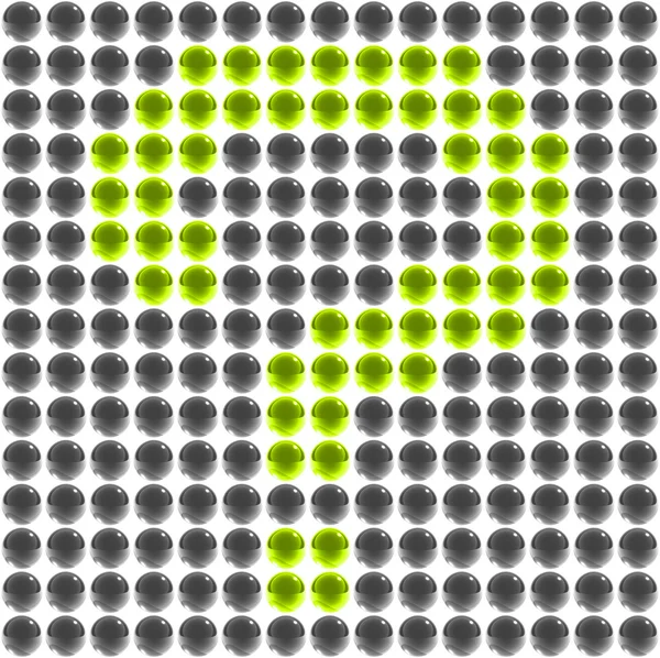 Bright green question mark — Stock Photo, Image