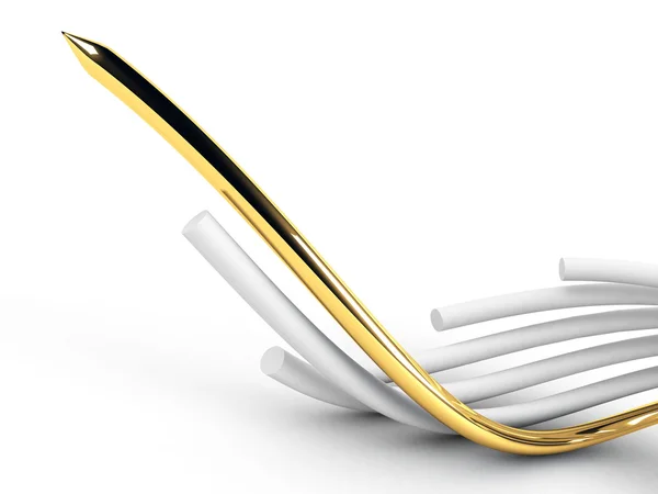 Cablu de conducere aur — Fotografie, imagine de stoc