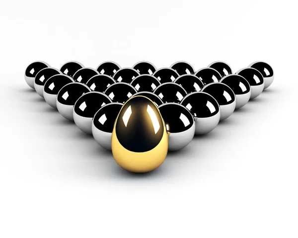Golden egg leadership concept — Stock Photo, Image