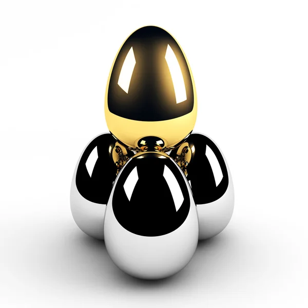 Golden egg up concepto de liderazgo — Foto de Stock