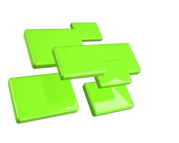 Зеленый изолированный прямоугольник фон — стоковое фото