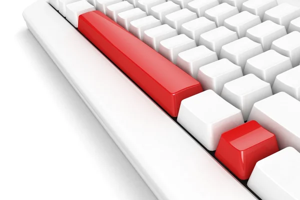 Keyboard with exclamation mark — Stock Photo, Image