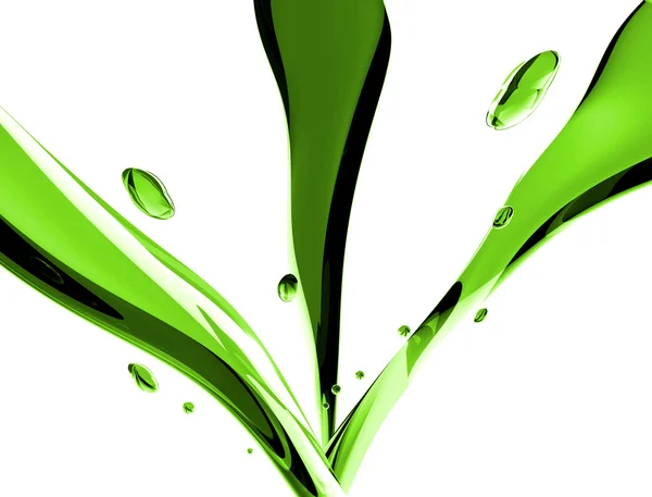 Lití zelené tekutiny — Stock fotografie
