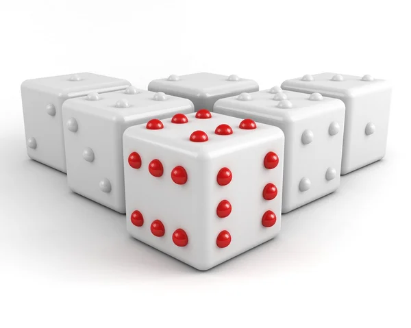 Dices. winning leadership conception — Stock Photo, Image