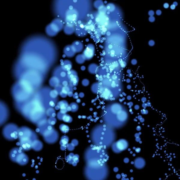 Яскраво-сині світлові кола в перспективі — стокове фото