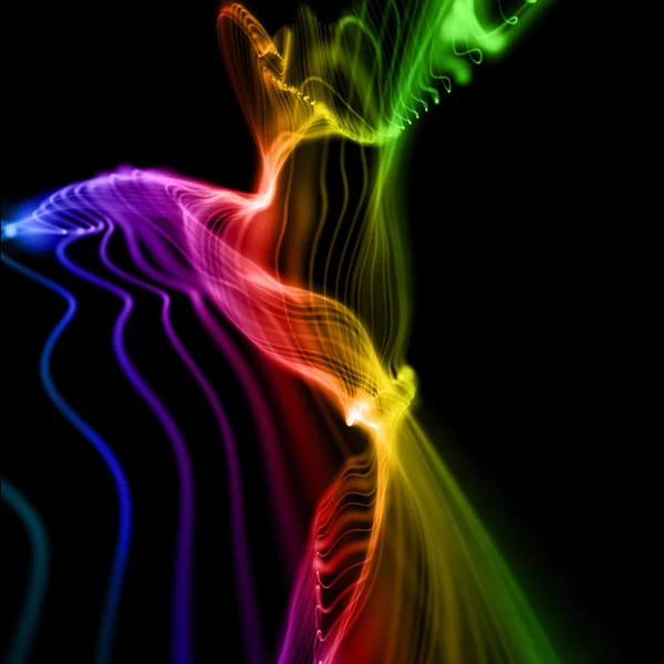 stock image Multicolored smooth linear background