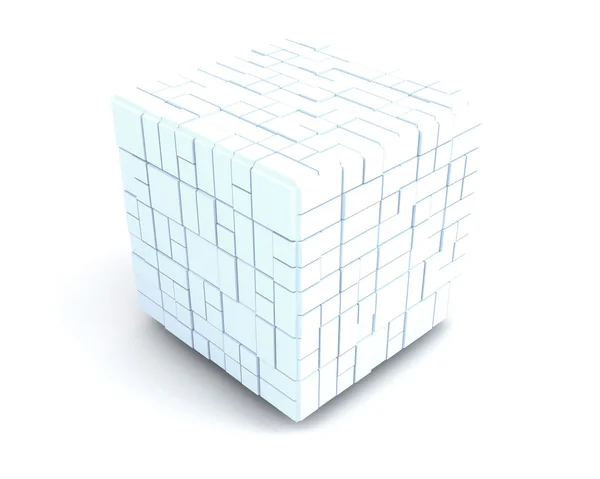 Grote witte kubus — Stockfoto