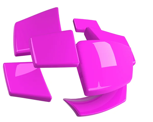 3D-s lila absztrakció — Stock Fotó