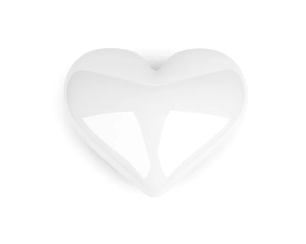 Kalp üzerinde beyaz yalan — Stok fotoğraf