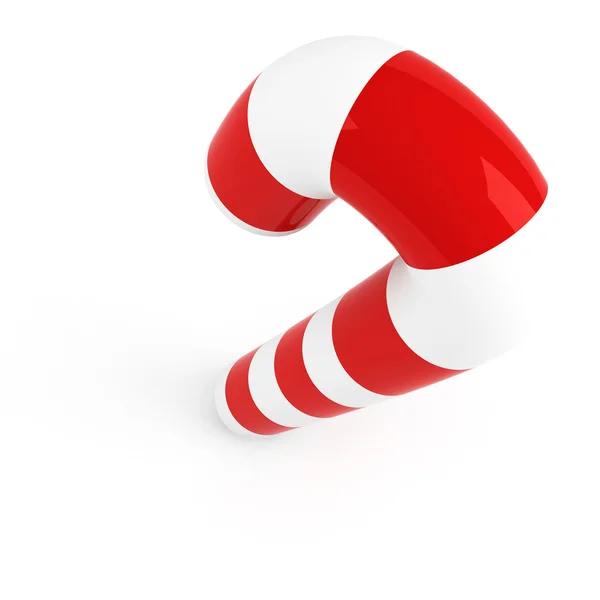 Candy cane over white — Stock Photo, Image