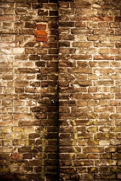 Grunge cihlová zeď hnědá textura — Stock fotografie