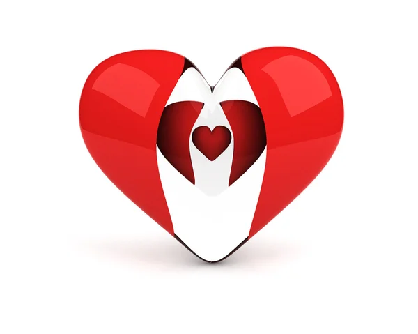Transparentní srdce se dvěma srdce uvnitř — Stock fotografie