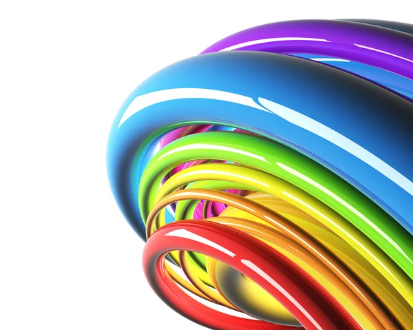 Kleurrijke kabels in perspectief — Stockfoto