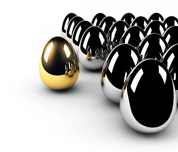 Zlaté vejce koncepce vedení — Stock fotografie