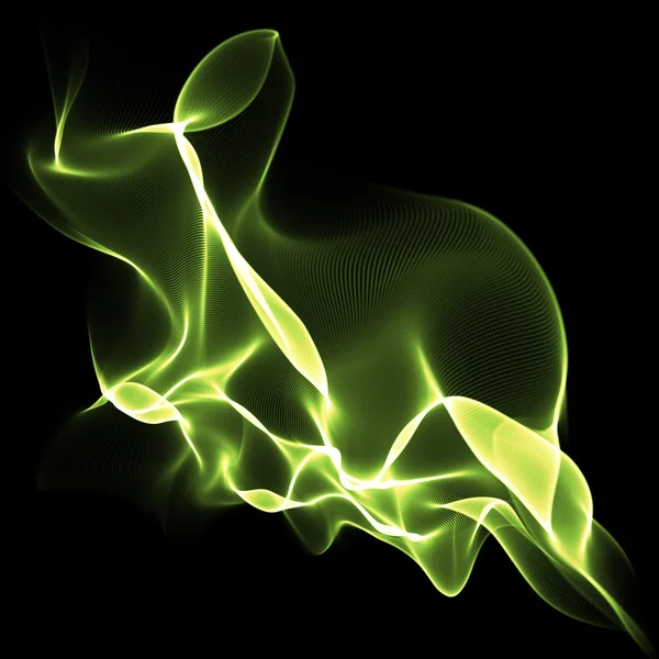 Zielone, flamy abstrakcja — Zdjęcie stockowe
