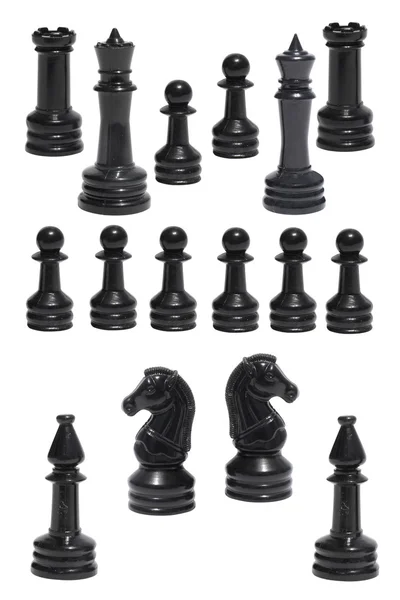 Completa del ajedrez negro —  Fotos de Stock