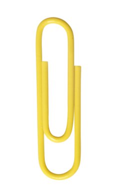 Yellow paper clip clipart