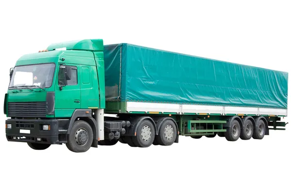 Groene vrachtwagen — Stockfoto