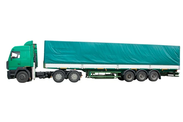 Zöld kamion — Stock Fotó