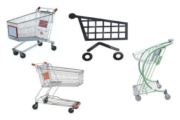 Shop trolleys — Stock Photo, Image