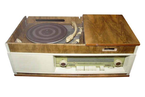 Retro radyo ve disk oynatıcı — Stok fotoğraf
