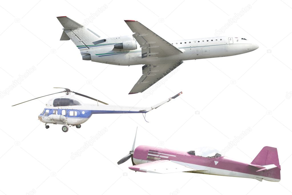 Airplanes and helicopter