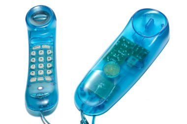 Blue transparent phone clipart