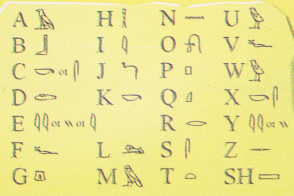 Ägyptisches Alphabet — Stockfoto