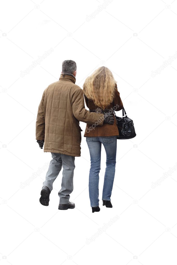 Walking couple