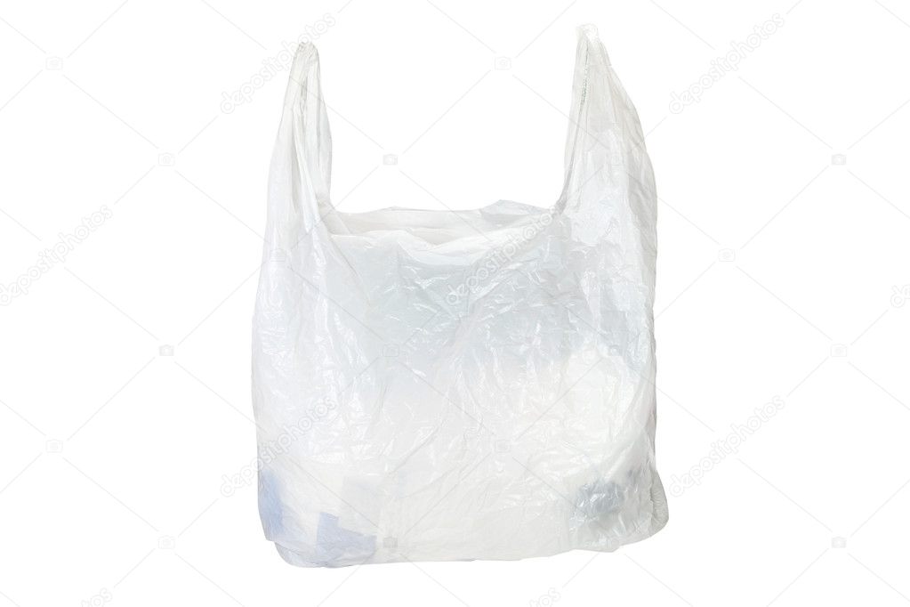 Plastic bag under the white background