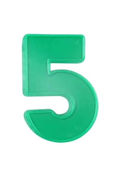Plastic number five — Stock Photo, Image