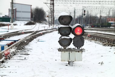 Railway traffic lights clipart