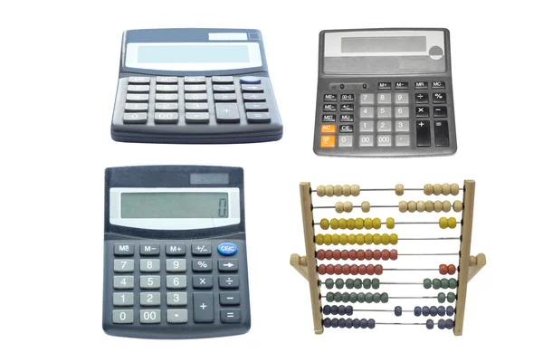 Calcolatrici e abaco — Foto Stock