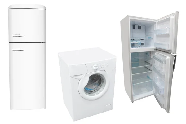 Kühlschränke und Waschmaschine — Stockfoto