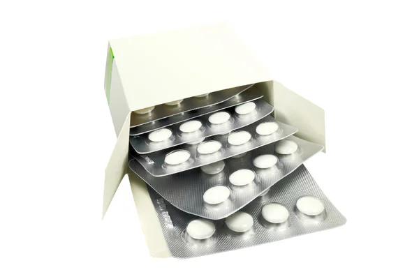 A tabletták doboz — Stock Fotó
