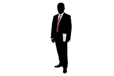 Businessman's silhouette clipart