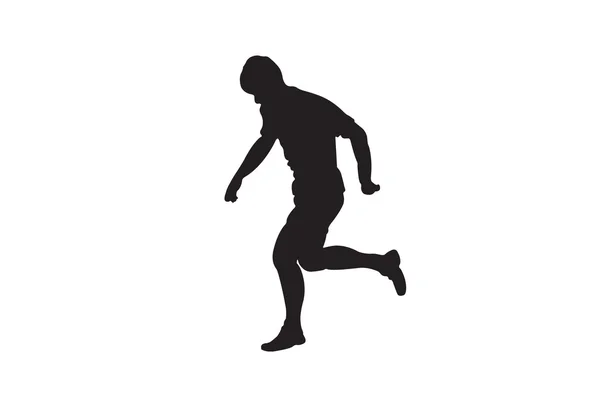Jugador de fútbol Runnind — Vector de stock